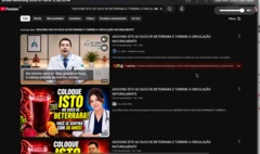 Rede que copia imagem do médico Hélio Brasileiro usa títulos idênticos e até o mesmo roteiro; imagem mostra canais no Youtube em sequência.