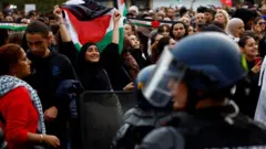 Hiriira deeggartoota Paalistaayiin magaalaa Paris