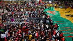Protesto contra Bolsonaro em Brasília