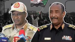 የፈጥኖ ደራሹ ኃይል መሪ ጄነራል ሞሐመድ ሐምዳን ዳጋሎ እና የሱዳን ጦር አዛዥ ጄነራል አብድል ፋታህ አል ቡሩሐን
