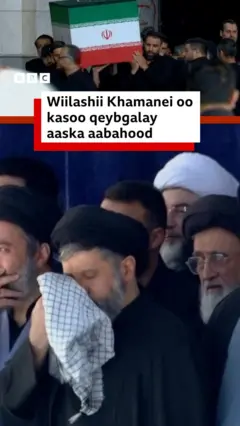 Wiilashii Khamanei oo kasoo ag muuqday naxashka aabahood iyagoo murugaysan