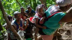 Migrante en el Darién