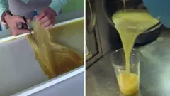 صابون طبيعي مصنوع من مخلفات الفواكه