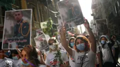 Vigil for the victims of last Tuesday's explosion in Beirut Lebanon (11 August 2020)