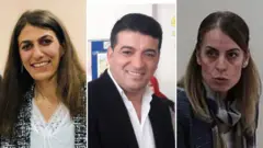 Kocaköy Belediyesi Eş Başkanı Rojda Nazlıer (solda), Bismil Belediyesi Eş Başkanı Orhan Ayaz (ortada) ve Kayapınar Belediye Başkanı Keziban Yılmaz dün gözaltına alınmışlardı.