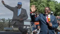 Perezida Mutharika (ibumoso) azaba ahatanye na Lazarus Chakwera