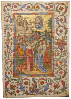 Imagem de personagens medievais com flores