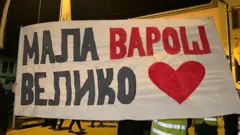 Mala varoš, veliko srce - glavni transparent u Grdelici