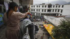 Albergue com emberás em Bogotá, em 2022