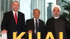روحاني وأردوغان ومهاتير محمد.