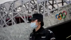 Masked officer in Tokyo