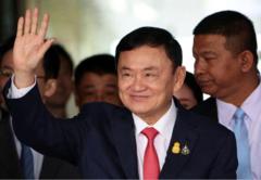 Ông Thaksin Shinawatra tại sân bay Don Mueang, Thailand, hôm 22/8/2023