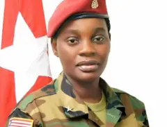 Geraldine George yarajejwe amabanga akomeye mu gisirikare