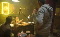 كواليس تصوير أحد الأفلام بالقاهرة