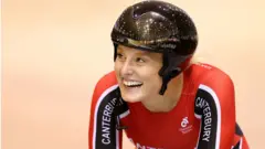 Olivia Podmore competing at the Track Nationals