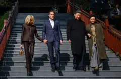 習近平夫婦與馬克龍夫婦