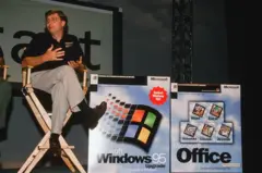 Bil Gejts na predstavljanju sistema Windows95, 24. avgusta 1995.