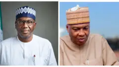 Gomina ipinlẹ Kwara; AbdulRahman AbdulRazak lapa osi, Sẹnetọ Bukola Saraki lapa ọtun