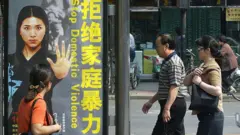 An anti-domestic violence poster in China