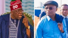 President Bola Tinubu and Benue state govnor Hyacinth Alia