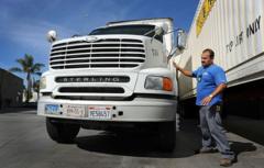 Camión mexicano en la frontera con EEUU