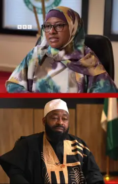 BBC Presenter Madina Maishanu dey up and Niger state govnor Umar Bago dey down