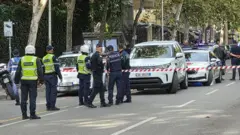 albanska policija ispred Apelacionog suda u Tirani u kojem je ubijen sudija Astrit Kaljaja 