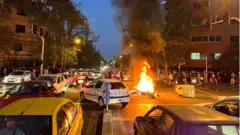 احتجاجات طهران على موت مهسا أميني