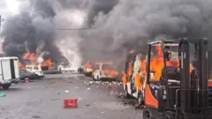 Awọn mọto to jona lasiko iwọde naa