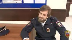 Петр Верзилов в отделении полиции