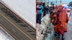 अमेरिकामा पदयात्रा गर्दै बौद्ध भिक्षुहरू 