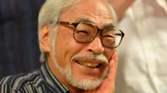 Oscar-winning Japanese animator Hayao Miyazaki speaks to the press in Tokyo on 13 July 2015.