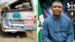 Aworan ọkọ ẹgbẹ oṣelu PDP Oyo ati ọmọ ẹgbẹ to d'oloogbe