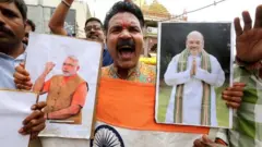 ભોપાલમાં ભાજપ સમર્થકો