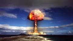 法國1970年7月在波利尼西亞試爆氫彈