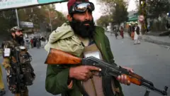 A Taliban fighter in Kabul