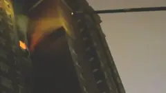 a grab from a video of the blaze