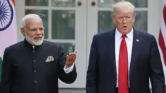 ટ્રમ્પ અને મોદીની તસવીર