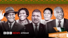 Montage de photos des candidats de l'élection présidentielle en Côte d'Ivoire
