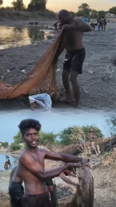 માછલી પકડવા ભેગા થયેલા લોકો