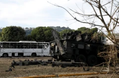 Restos de una batería antiaérea en la base de La Carlota.
