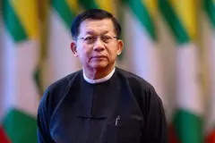 ၂၀၂၅ မြန်မာ့ ငလျင် ၁ နှစ်ပြည့် အခမ်းအနားမှာ မြင်တွေ့ရတဲ့ ဗိုလ်ချုပ်မှူးကြီး မင်းအောင်လှိုင် 