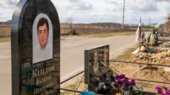 Могила Валерия Кизилова в Буче