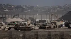 Израильская техника у границы сектора Газа