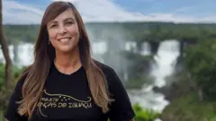 Yara Barros no Parque Nacional Iguaçu