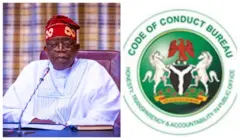 Aworan aarẹ Tinubu ati ami idanimọ ajọ CCB