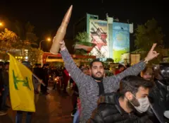 Many supporters of the Islamic republic took to the streets in celebration
