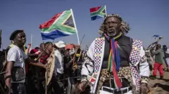 Anti-migrant protesters for South Africa