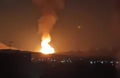 تصویری از انفجار چهارشنبه در نزدیکی بروجن