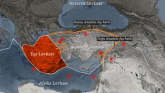 Harita Anadolu ve Ege levhaları ile kritik fay hatlarını gösteriyor
